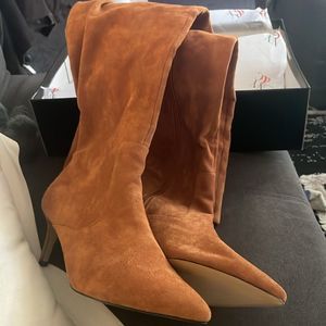 Nib Ny&Co Sz 10 Cognac Sadie Thigh High Boot Gift ready!
